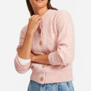 Everlane Cropped Alpaca Cardigan Pink Size M